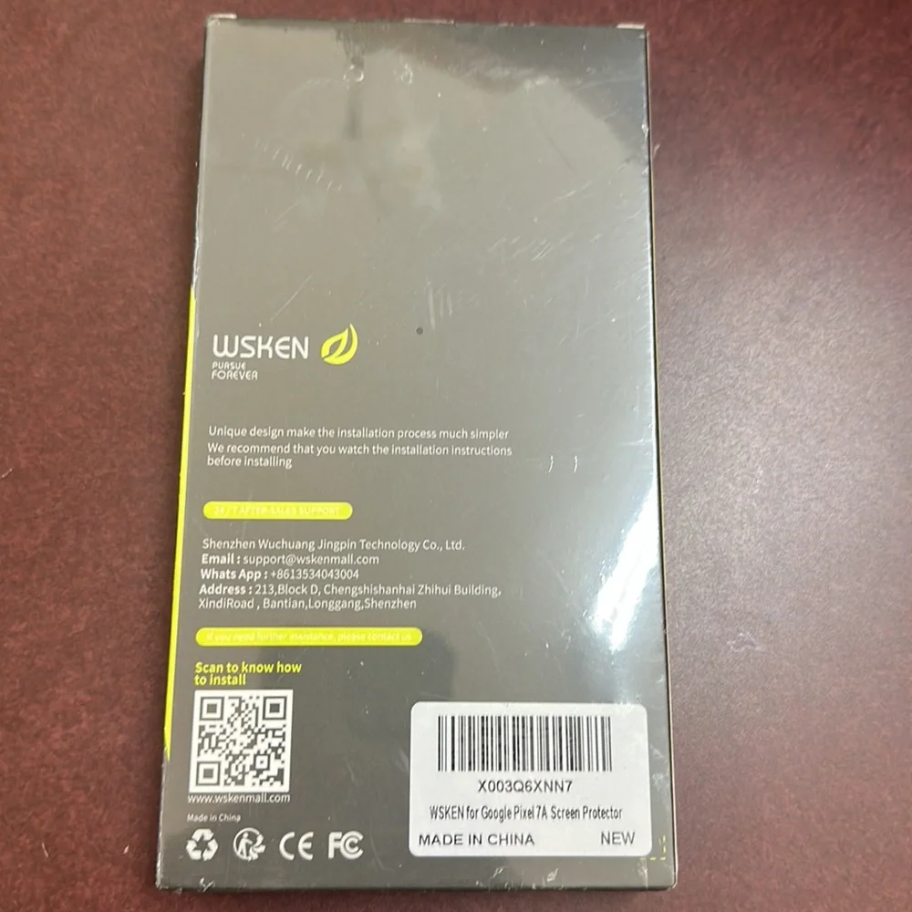 WSKEN for Google Pixel 7a Screen Protector Fingerprint Compatible